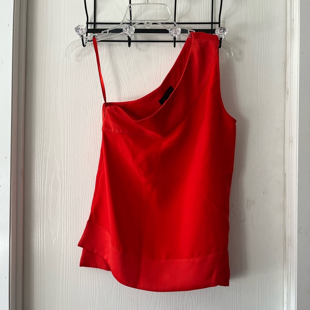 Banana Republic Red One-Shoulder Top